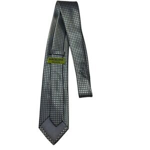 Barcelona Cravatte Microfiber‎ Necktie - Blue, Gold Circle Pattern